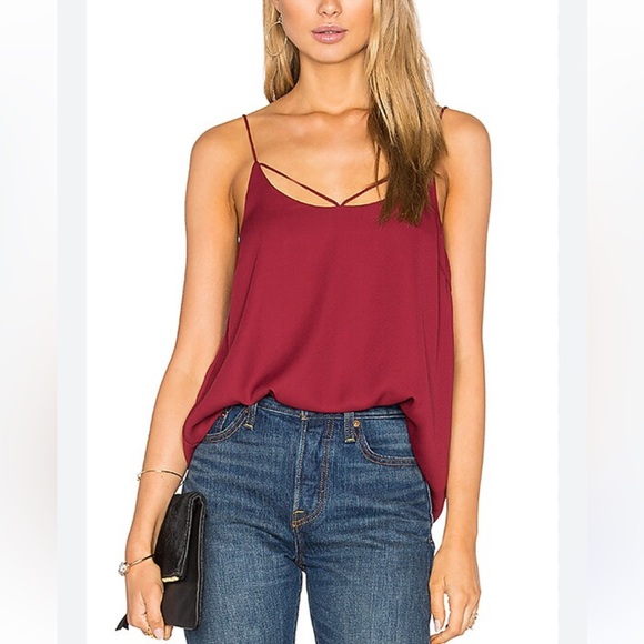 Lucca Couture Tops - Lucca Couture Sara Cami in Wine Small
